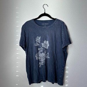 Navy Blue Floral T-shirt